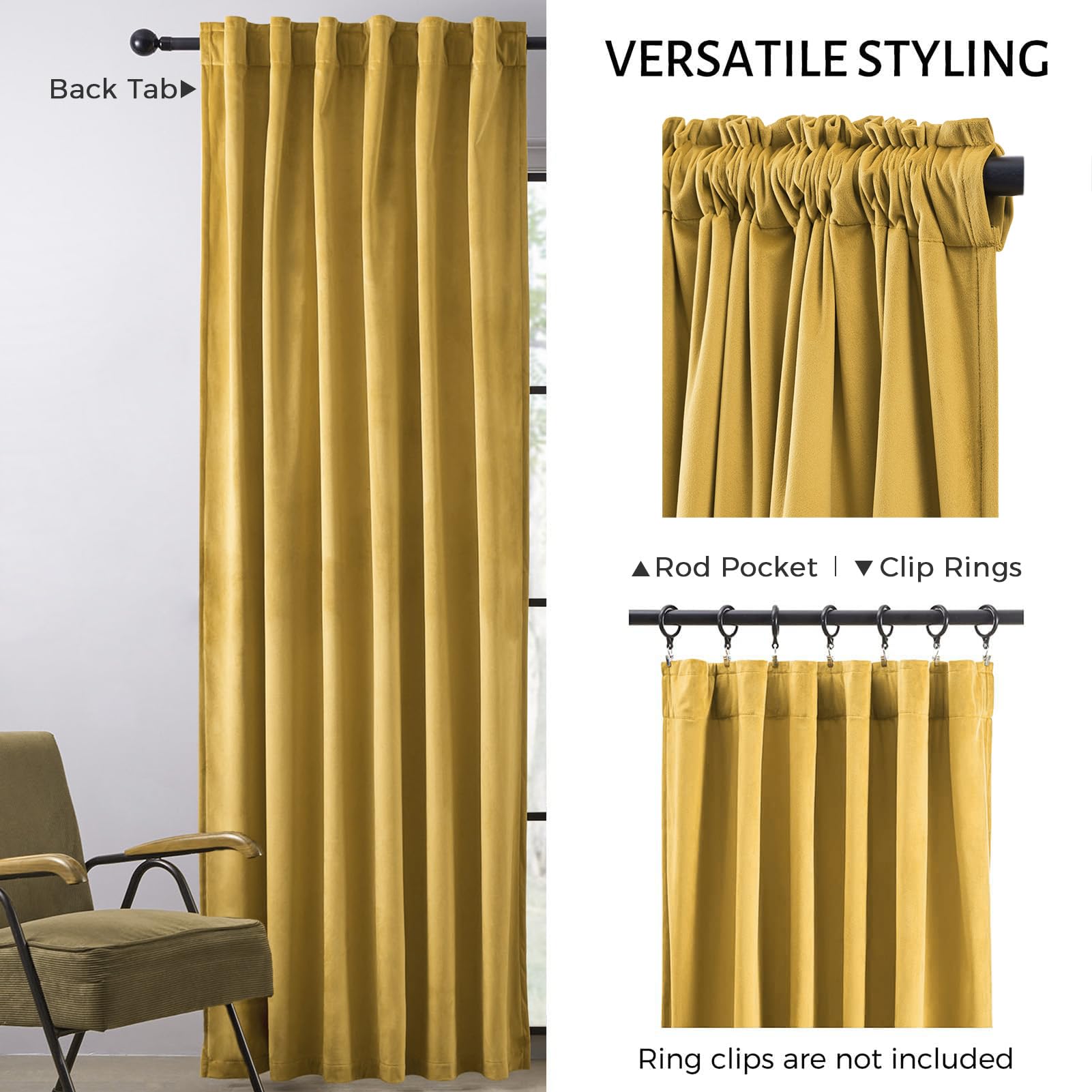 Topfinel Olive Green Velvet Curtains 84 Inches Long for Living Room,Blackout Thermal Insulated Curtains for Bedroom,Back Tab Modern Window Treatment for Living Room,52x84 Inch Length,Olive Green