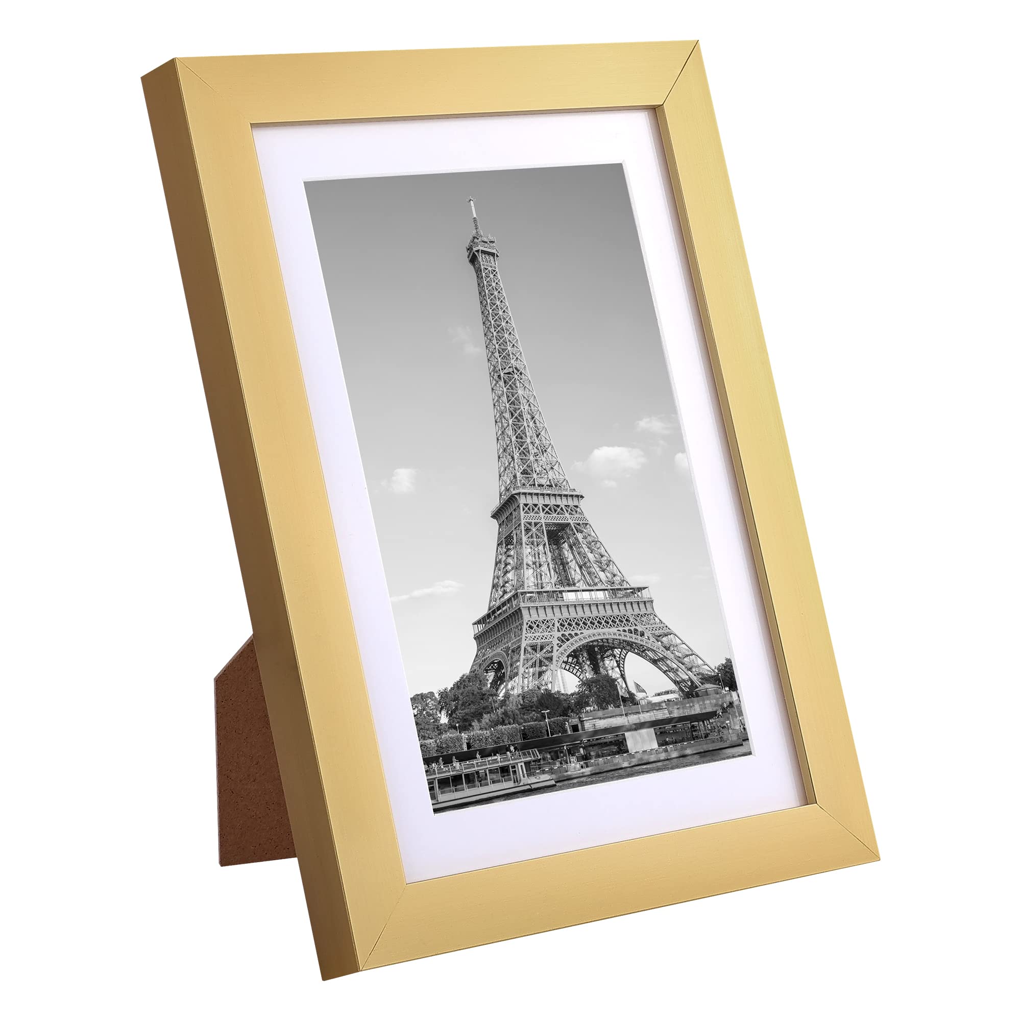 upsimples 5x7 Picture Frame Set of 10, Display Pictures 4x6 with Mat or 5x7 Without, Multi Photo Frames Collage for Wall or Tabletop Display, Black