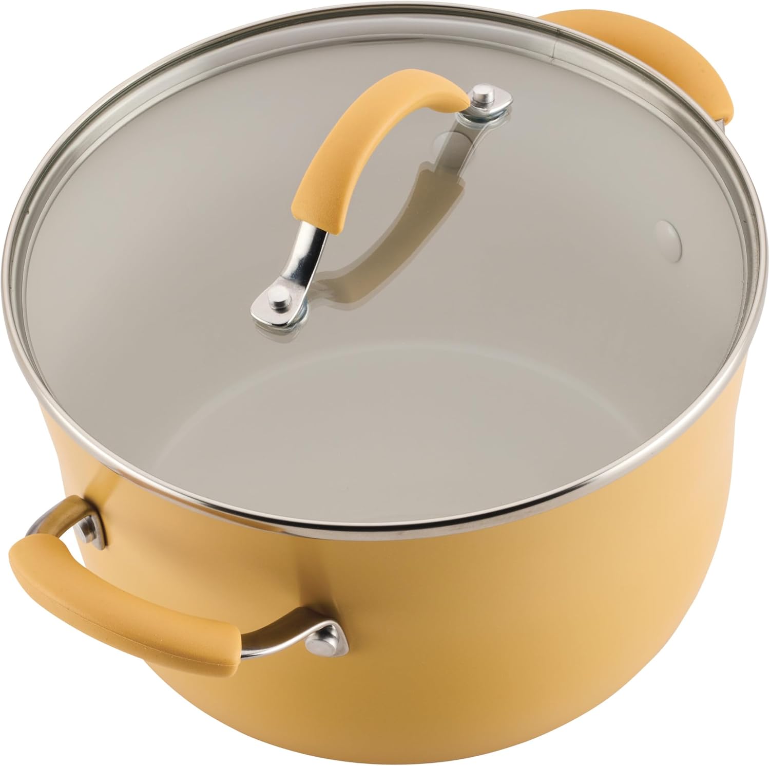 Rachael Ray - 16802 Rachael Ray Cucina Nonstick Cookware Pots and Pans Set, 12 Piece, Sea Salt Gray