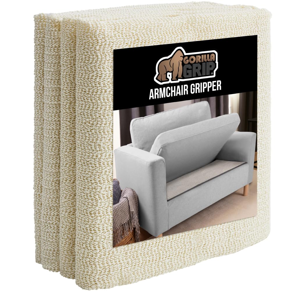 GORILLA GRIP Non Slip Mattress Gripper, Prevents Mattresses from Sliding and Holds Bed in Place, Pad Grips Beds, Sofa, Couch, Chair Cushions and Helps Keep Topper from Slipping, Easy Trim Pads, Queen