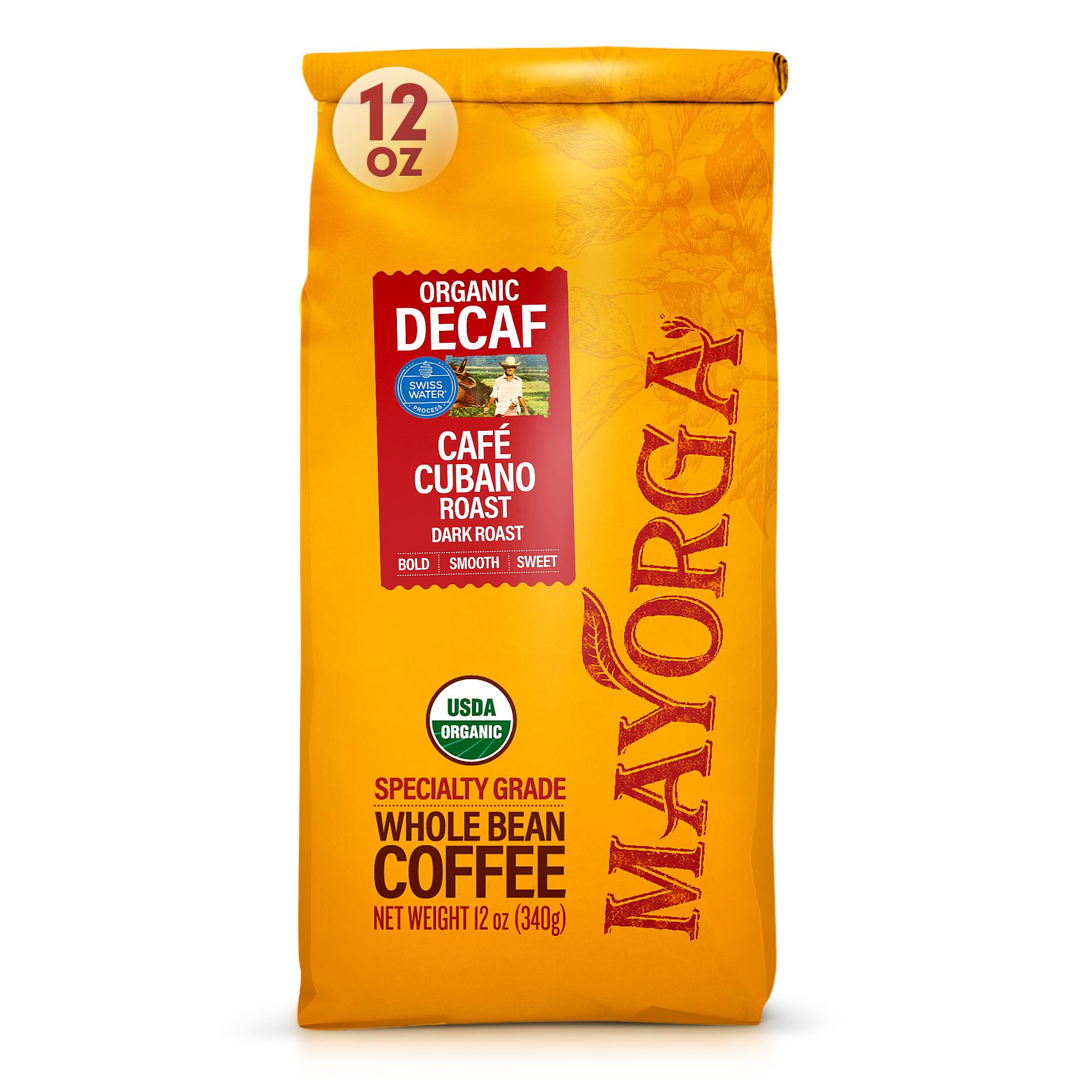 Mayorga Organic Coffee 2lb Cafe Cubano Roast - Dark Roast Whole Bean Specialty Grade Coffee, 100% Arabica, Slow Roasted, Bold and Smooth Flavor with Low Acidity - USDA Organic, Non-GMO, Kosher