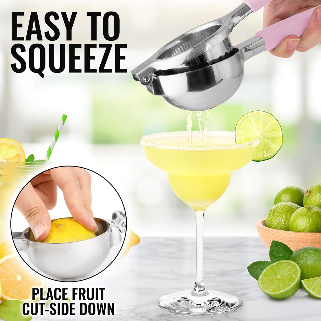 Lemon Squeezer Stainless Steel with Premium Quality Heavy Duty Solid Metal Squeezer Bowl - Large Manual Citrus Press Juicer and Lime Squeezer Stainless Steel - by Zulay Kitchen