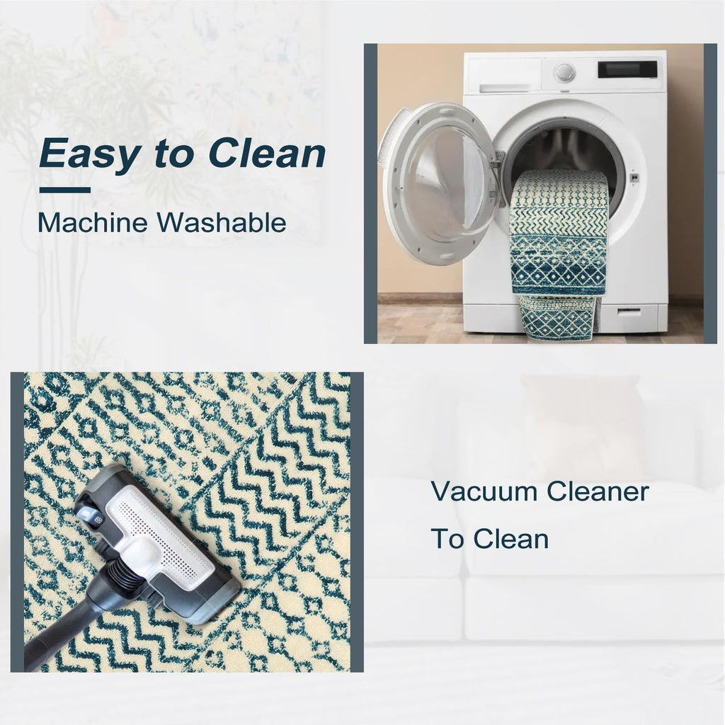 Moroccan Washable Rugs, 2x3 Light Grey Rug Non-Slip Small Distressed Entryway Rugs, Soft Low-Pile Bedroom Rug Indoor Doormat Carpet for Entryway Kitchen Bathroom
