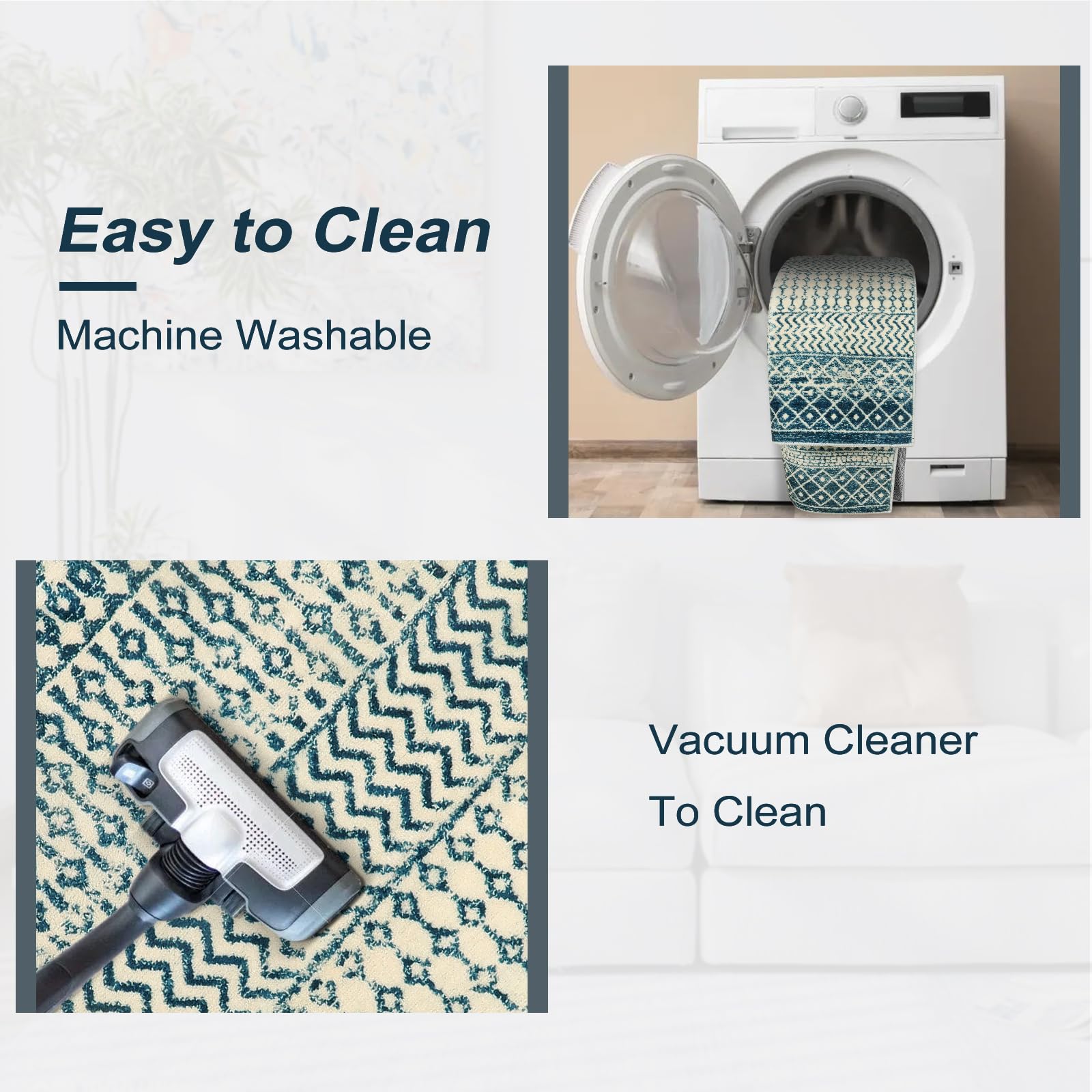 Moroccan Washable Rugs, 2x3 Light Grey Rug Non-Slip Small Distressed Entryway Rugs, Soft Low-Pile Bedroom Rug Indoor Doormat Carpet for Entryway Kitchen Bathroom