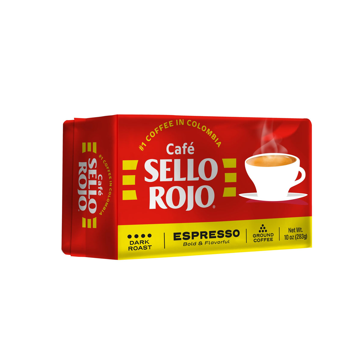 Sello Rojo Espresso Brick, Colombian Ground Coffee, 10 oz