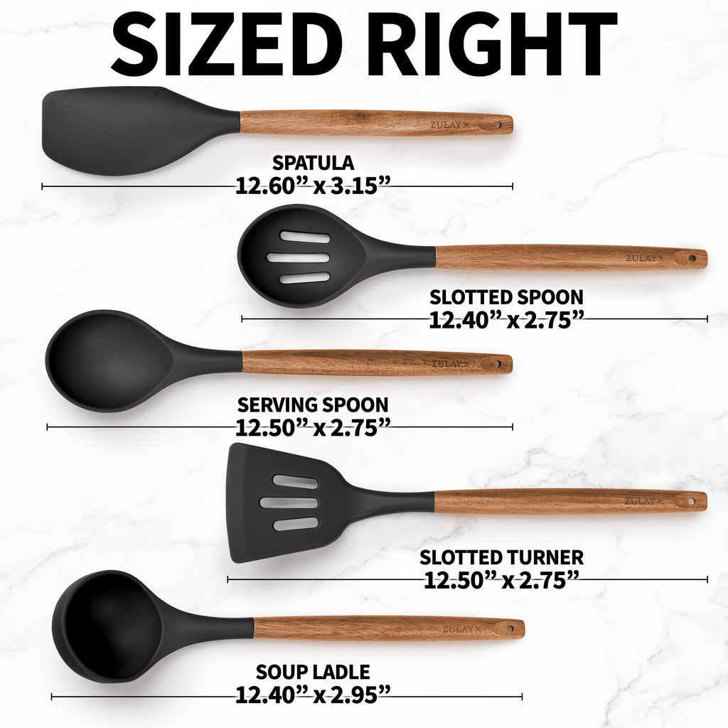 Zulay Kitchen 5 Piece Silicone Utensil Set