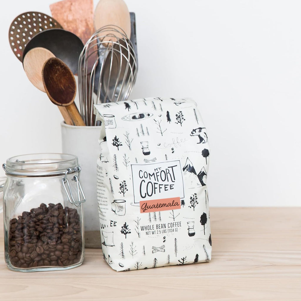 Mt. Comfort Coffee Organic Peru Medium Roast, 2.5 Pounds - Flavor Notes of Nutty, Chocolate, & Citrus - Sourced From Small, Peruvian Coffee Farms - Roasted Whole Beans