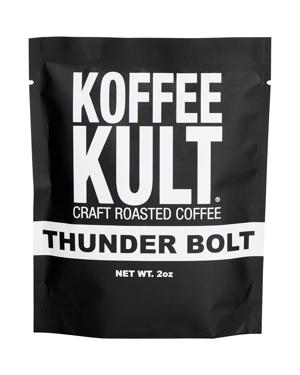 Koffee Kult Thunder Bolt 2oz Whole Bean Coffee - Our Darkest Roast for Coffee Maker & Grinder Enthusiasts - Perfect Beans for Caffeine Lovers Seeking Bold, Rich Flavors