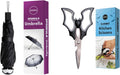 OTOTO Bundle of 2 NEW! Spookula Vampire Umbrella Unique Umbrella & NEW!! Elizabat Kitchen Scissors Cute Bat Kitchen Shears
