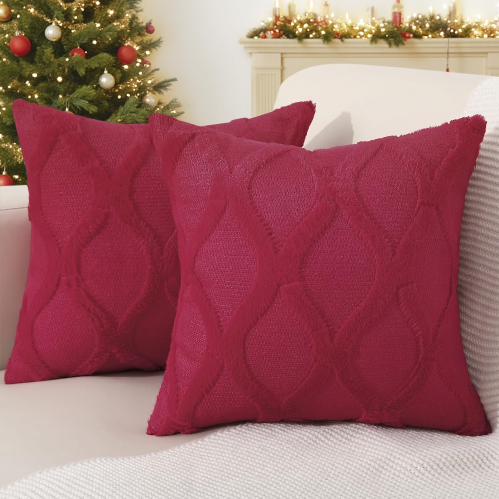 Faux Fur Throw Pillow Covers