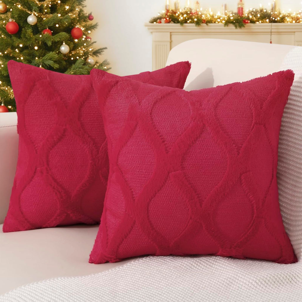 Faux Fur Throw Pillow Covers