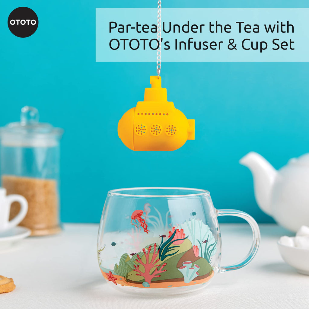 Cute Tea Infuser by OTOTO - Loose Leaf Tea Steeper, Tea Accessories, Tea Diffusers, Tea Infuser for Loose Leaf Tea, Tea Strainers, Cute Gifts, Tea Gift Set, Kitchen Gifts, Cooking Gadgets