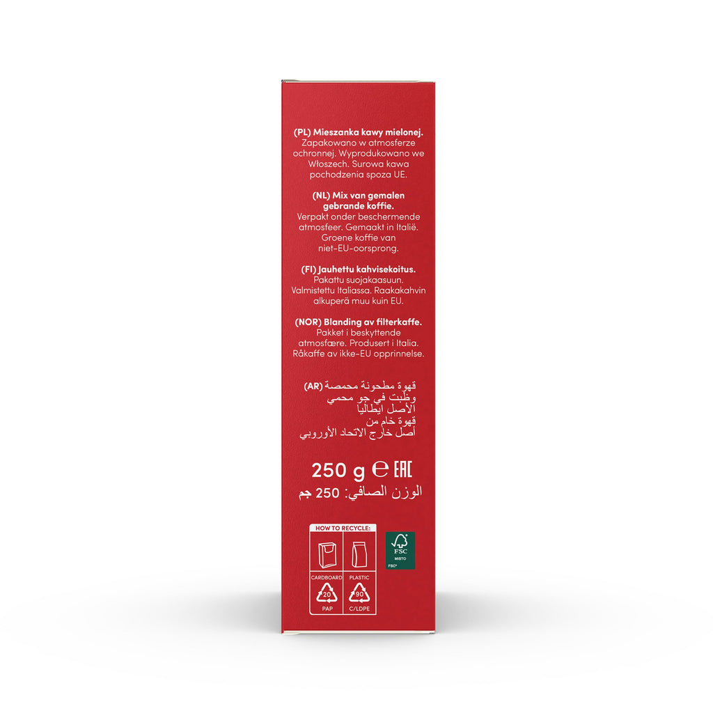Caffè Borbone Ground Coffee, Crema Classica, Premium Coffee Blend, Full-Bodied, Balanced, Creamy and Smooth Taste, Made in Italy - 8.8 ounce (Pack of 4)