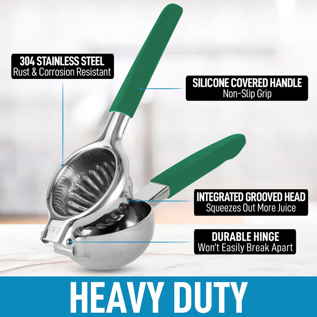 Lemon Squeezer Stainless Steel with Premium Quality Heavy Duty Solid Metal Squeezer Bowl - Large Manual Citrus Press Juicer and Lime Squeezer Stainless Steel - by Zulay Kitchen