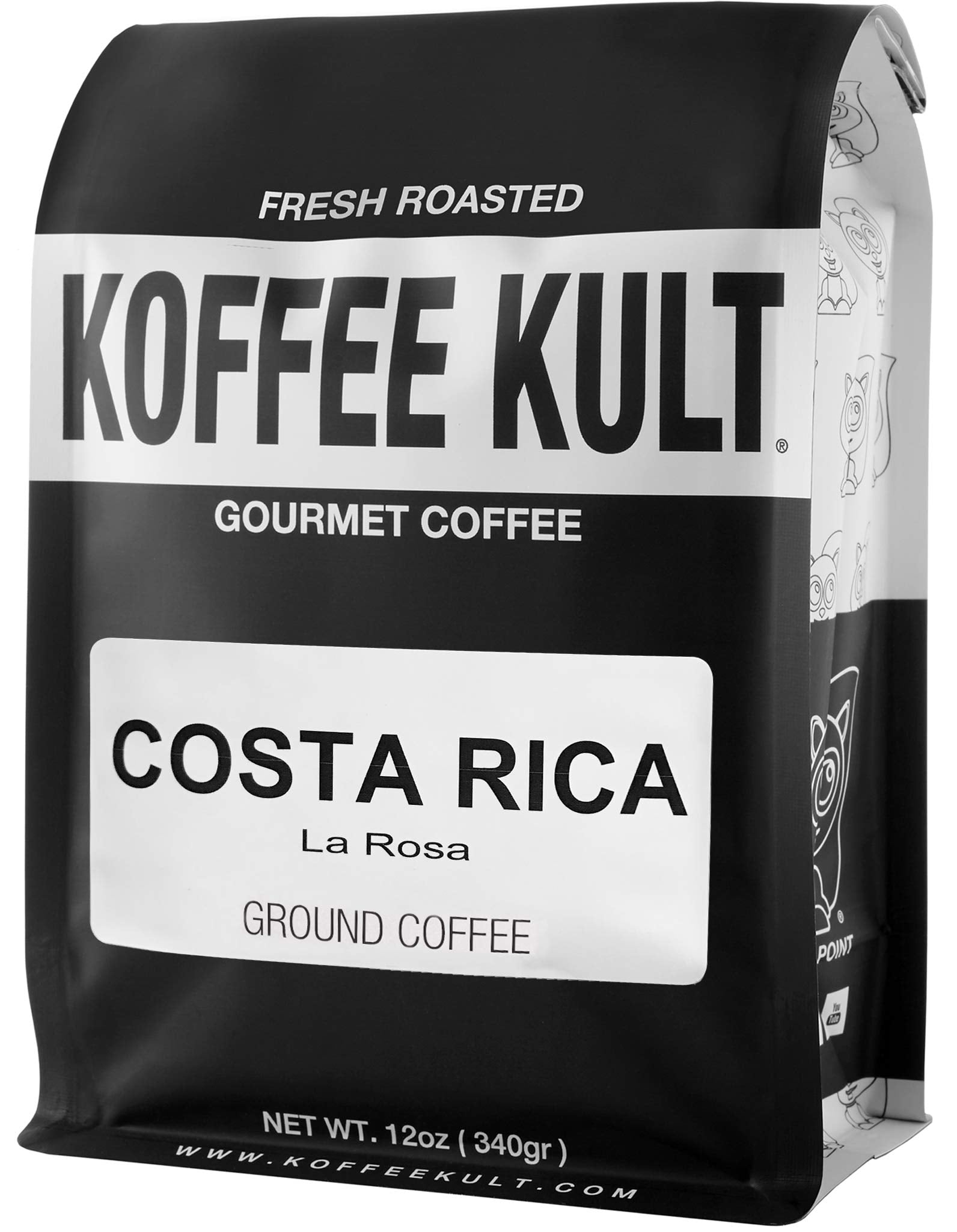 Koffee Kult Costa Rican Honey Processed Coffee - Medium Roast Single Origin Coffee Beans 100% Arabica Specialty Coffee Whole Bean (32oz)