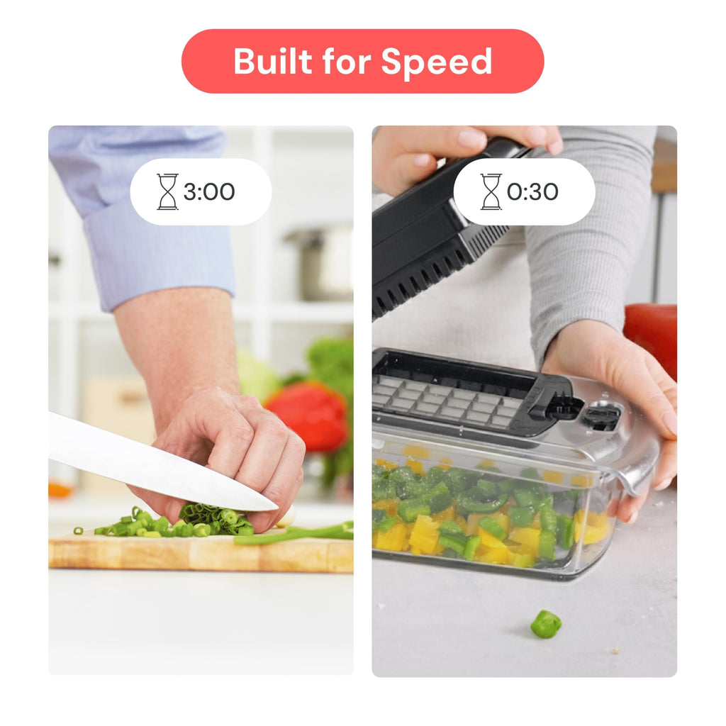 Fullstar The Original Pro Chopper - Vegetable Chopper and Spiralizer, Food Chopper with Container, Fruit Slicer, Kitchen Gadgets & Gifts, Home Essentials (4 in 1, White)
