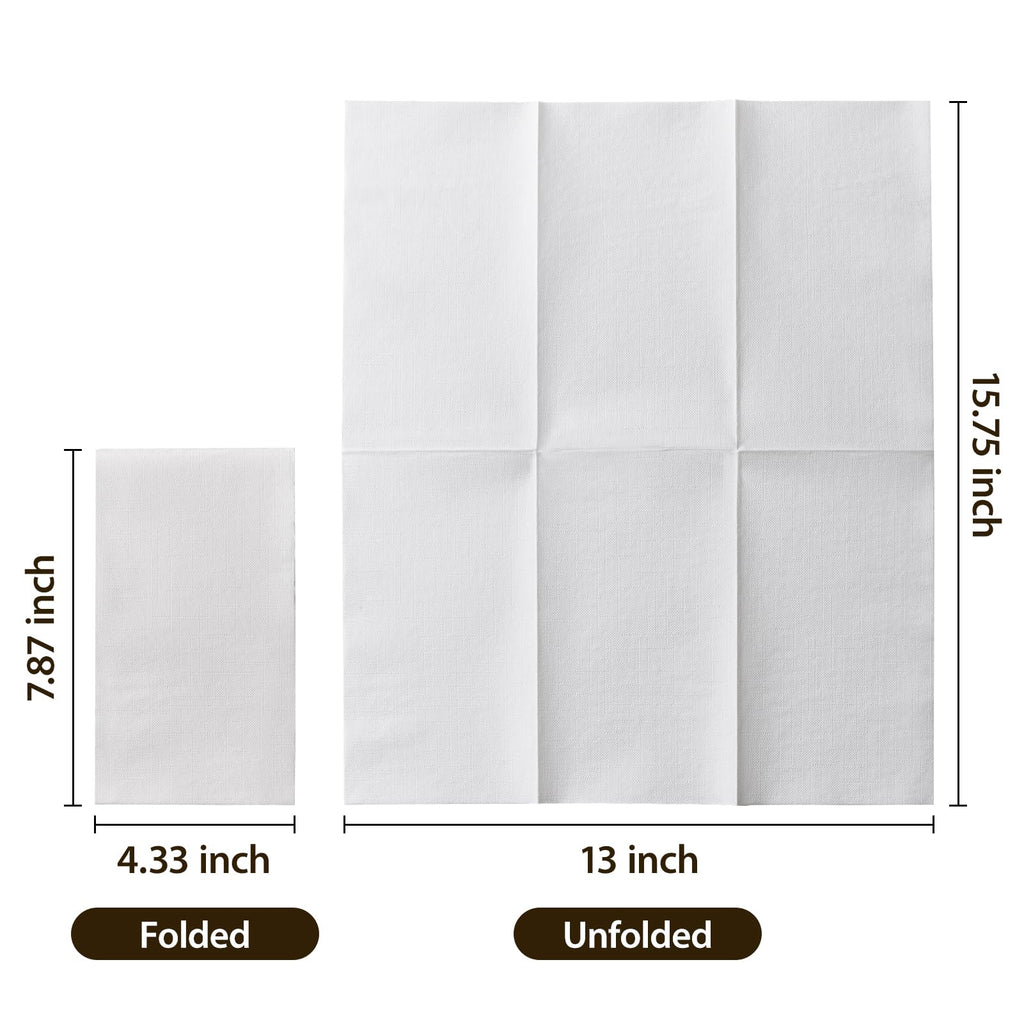 Vplus 510 Pack Paper Napkins Guest Towels Disposable Premium Quality 2-ply Dinner Napkins Disposable Soft, Absorbent, for Kitchen, Parties, Dinners or Events(White)