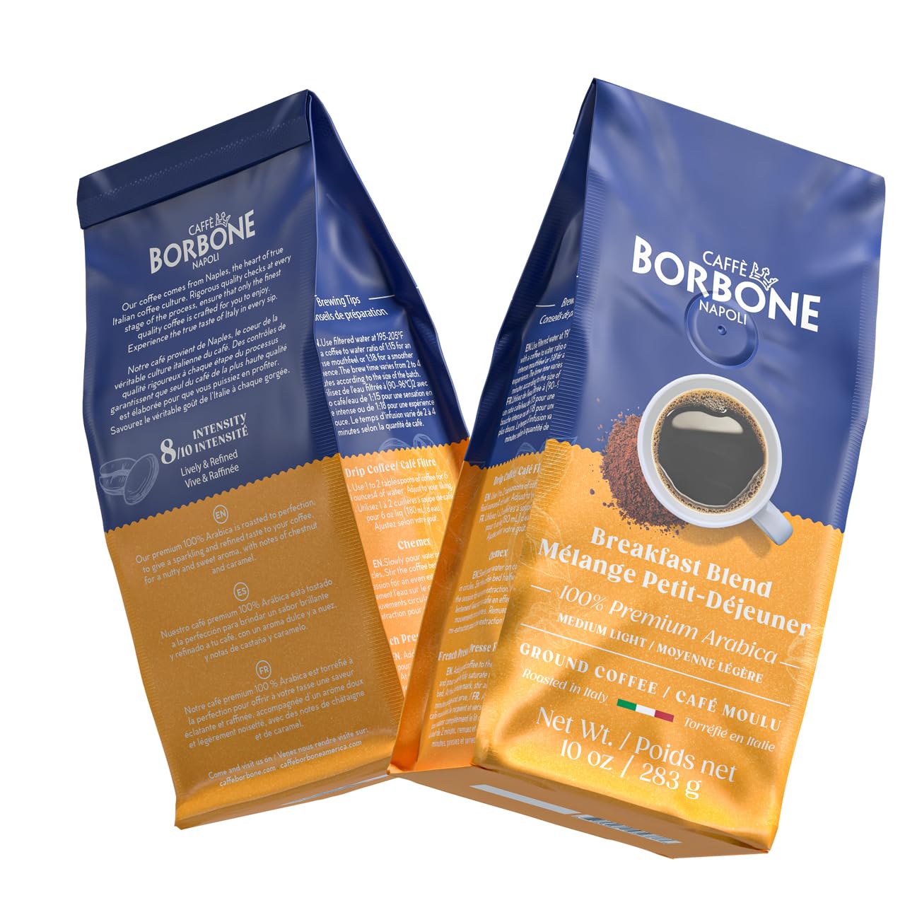 Caffè Borbone Ground Coffee, Crema Classica, Premium Coffee Blend, Full-Bodied, Balanced, Creamy and Smooth Taste, Made in Italy - 8.8 ounce (Pack of 4)