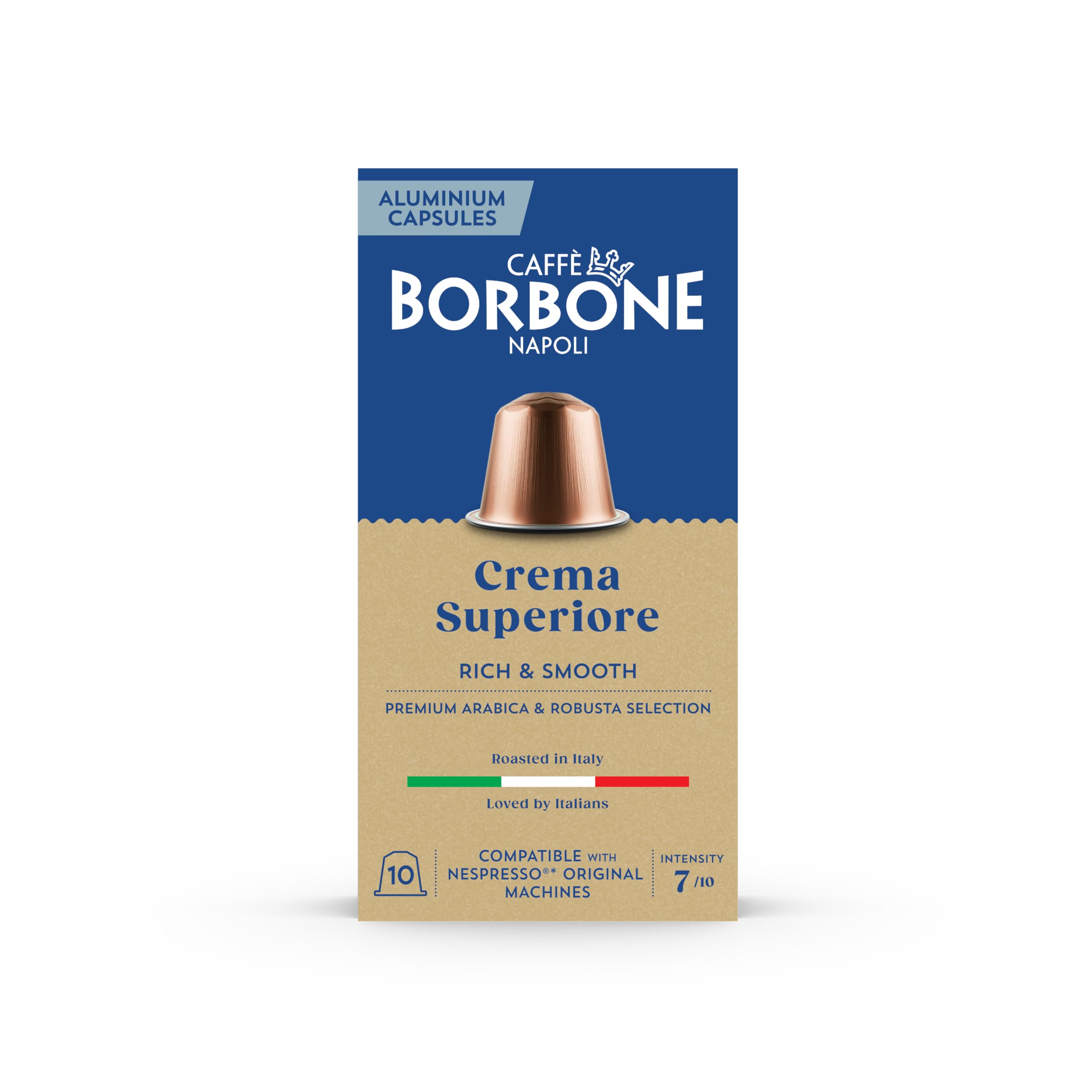 Caffè Borbone Espresso Intenso Aluminum Capsules Compatible with Nespresso Original Machines, Dark Roast, 100 Count