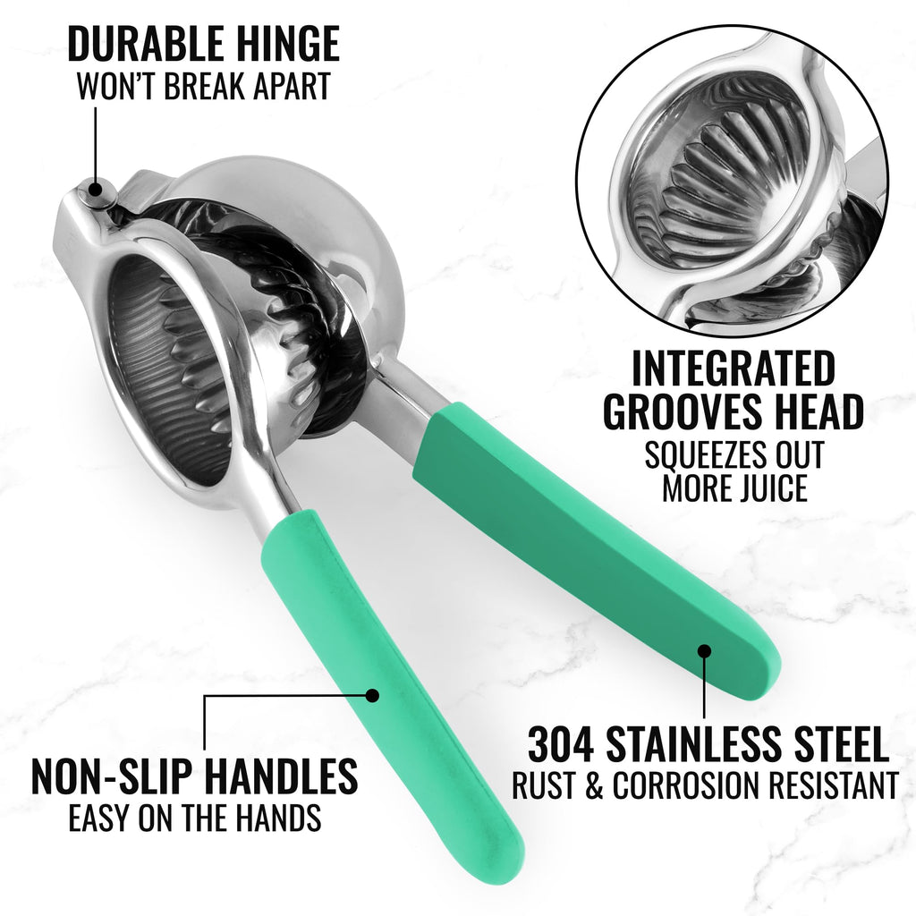 Lemon Squeezer Stainless Steel with Premium Quality Heavy Duty Solid Metal Squeezer Bowl - Large Manual Citrus Press Juicer and Lime Squeezer Stainless Steel - by Zulay Kitchen