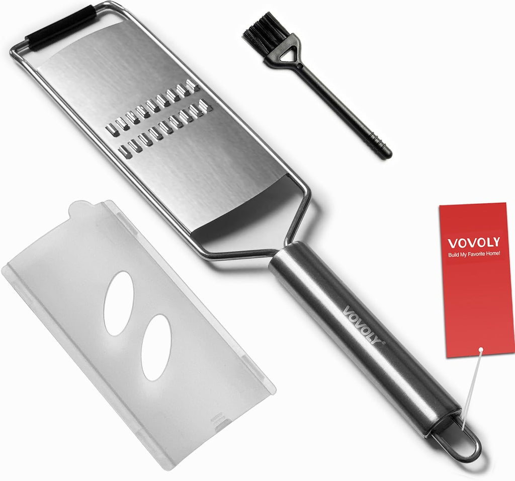 Julienne Vegetable Grater, Handheld Carrot Shredder, Ultra-Sharp Stainless Steel Julienne slicer, Mess-Free Grating - Dishwasher Safe