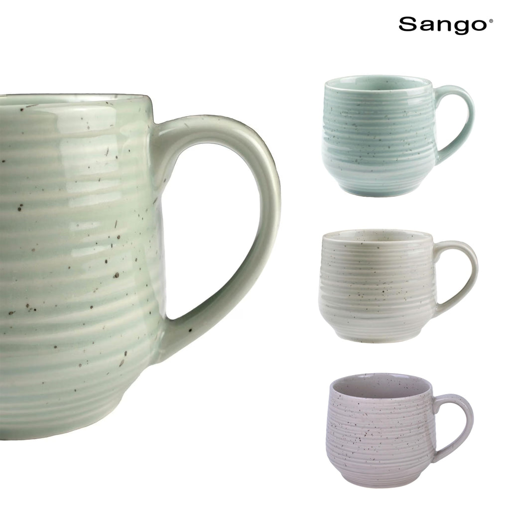 Sango Siterra Painter's Palette 16-Piece Stoneware Dinnerware Set - Service for 4, Ceramic Plates and Bowls Sets, Chip Resistant, Rustic Dishware, Microwave & Dishwasher Safe Kitchen Dishes