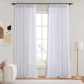 Pinch Pleated Linen Curtains 96 Inches Extra Long Olive Green Drapes, Thick Linen Light Filtering Memory Trained Pleat Curtain for Living Room and Bedroom Privacy 2 Panels Texture with Back Tab