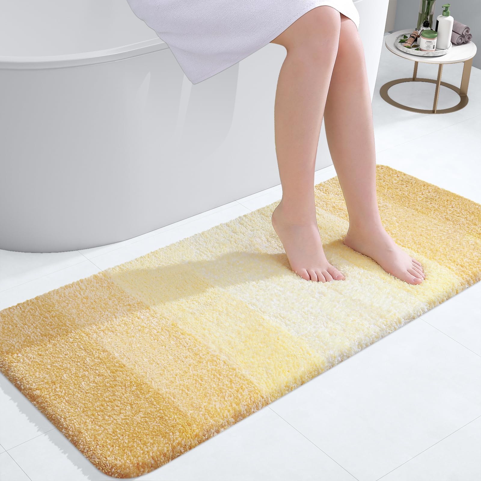 OLANLY Bathroom Rugs Mat 30x20, Extra Soft Absorbent Microfiber Bath Rugs, Rubber Backing, Quick Dry, Machine Washable Bath Mats for Bathroom Floor, Tub and Shower, Home Decor Accessories, Grey