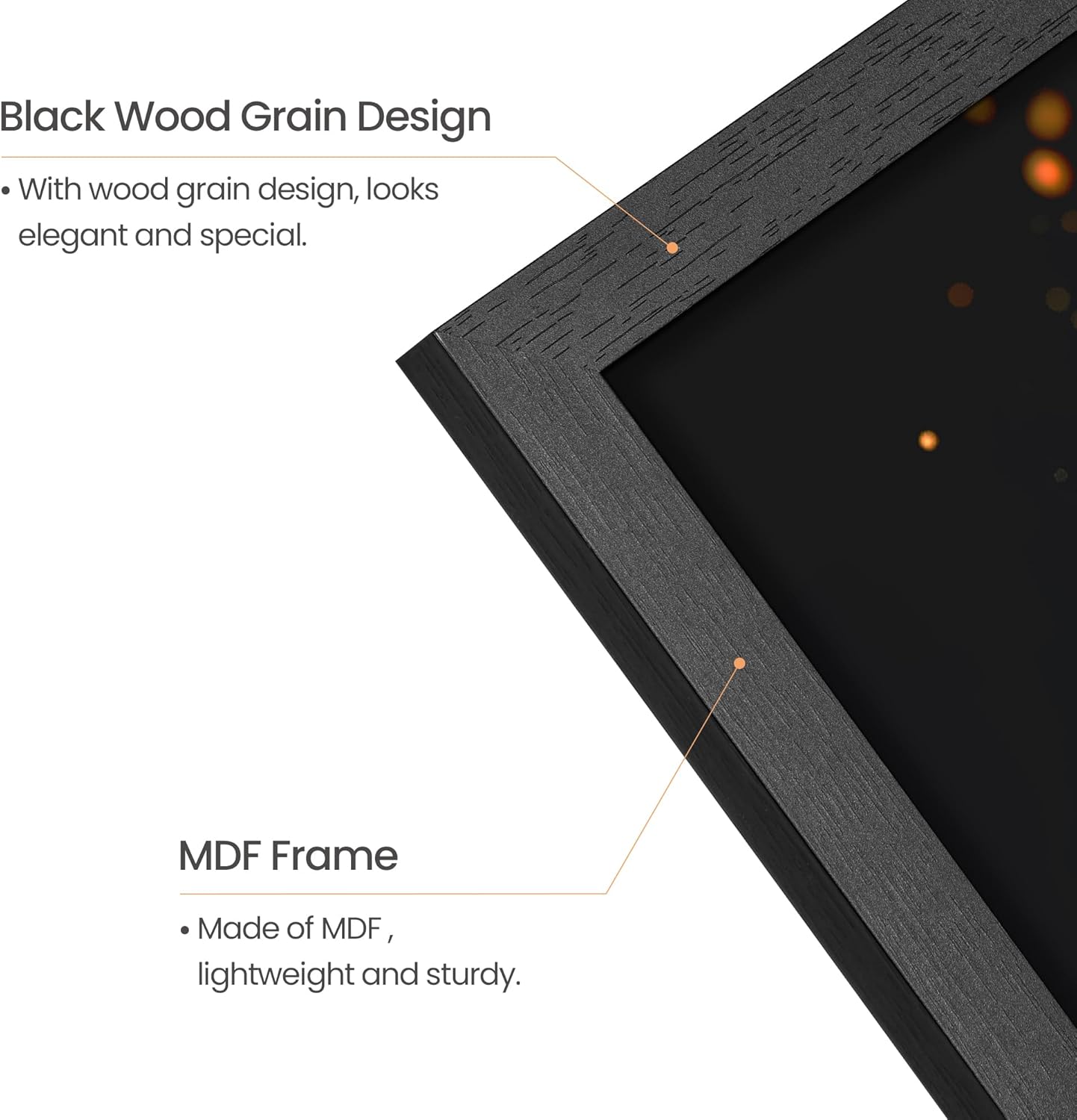 upsimples 11x14 Picture Frame, Wall Gallery Photo Frames with Engineered Wood, Black 1 Pack