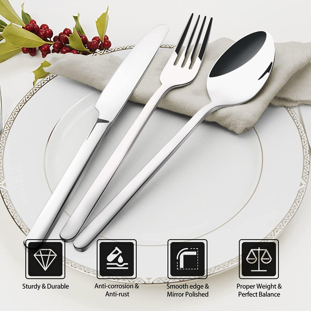 KINGSTONE 12-Piece Bone China Dinnerware Set for 4, Lightweight and Durable, Microwave and Dishwasher Safe, White Plates and Bowls for Everyday Use