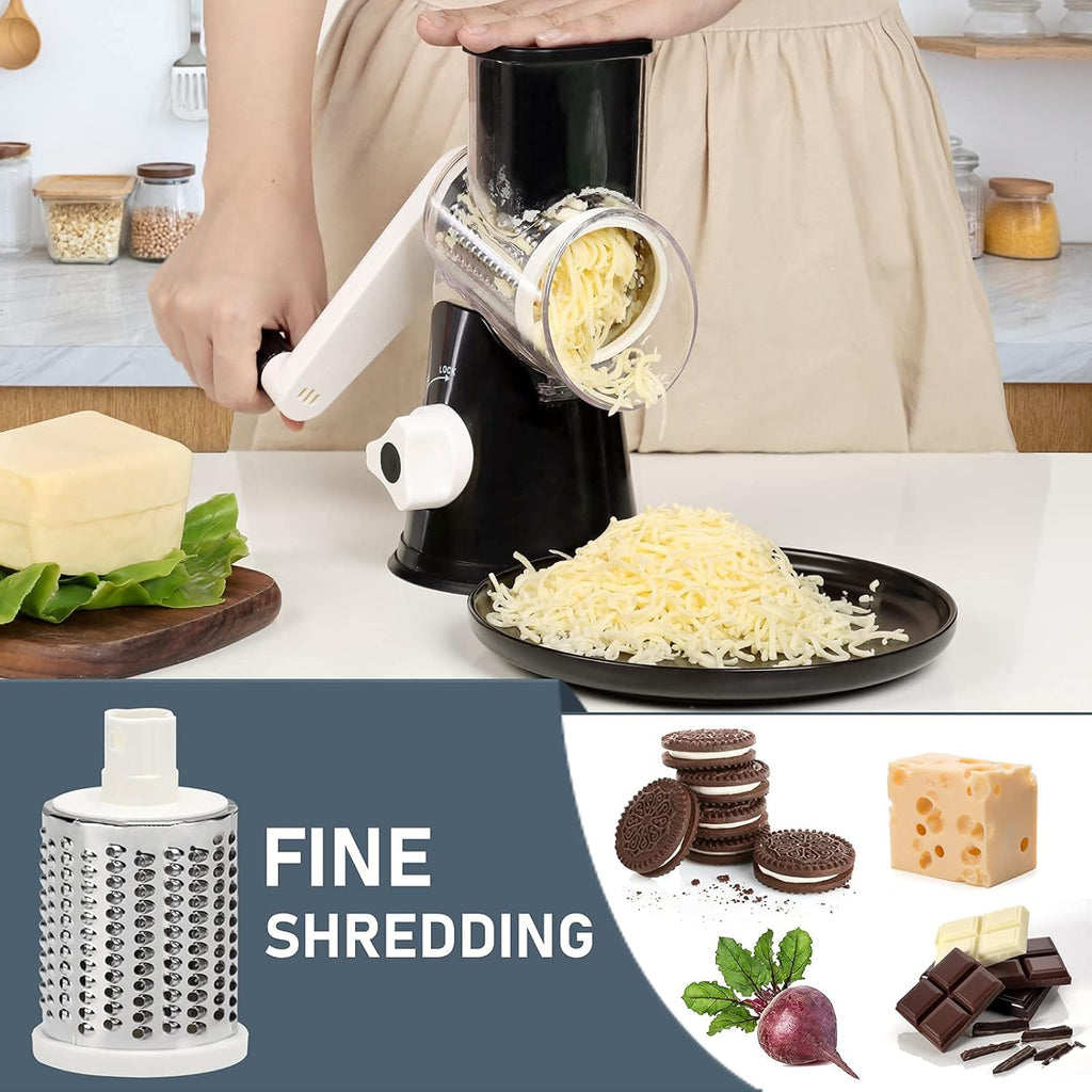 KEOUKE Vegetable Chopper Mandoline Slicer + Rotary Cheese Grater