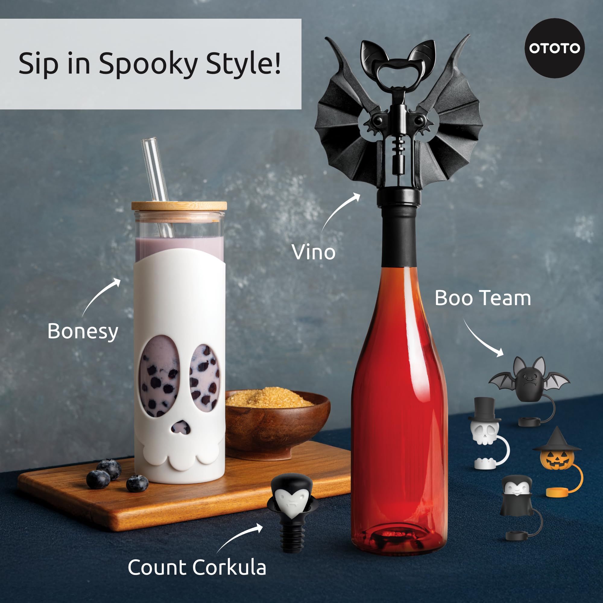 OTOTO Spooky Bootle - Halloween, Halloween Tumbler, Accessories, Insulated Water Bottle, Stainless Steel, Cute Water Bottle, Leak Proof Water Bottles, Spooky, Witchy, Goth Gifts, 18oz.