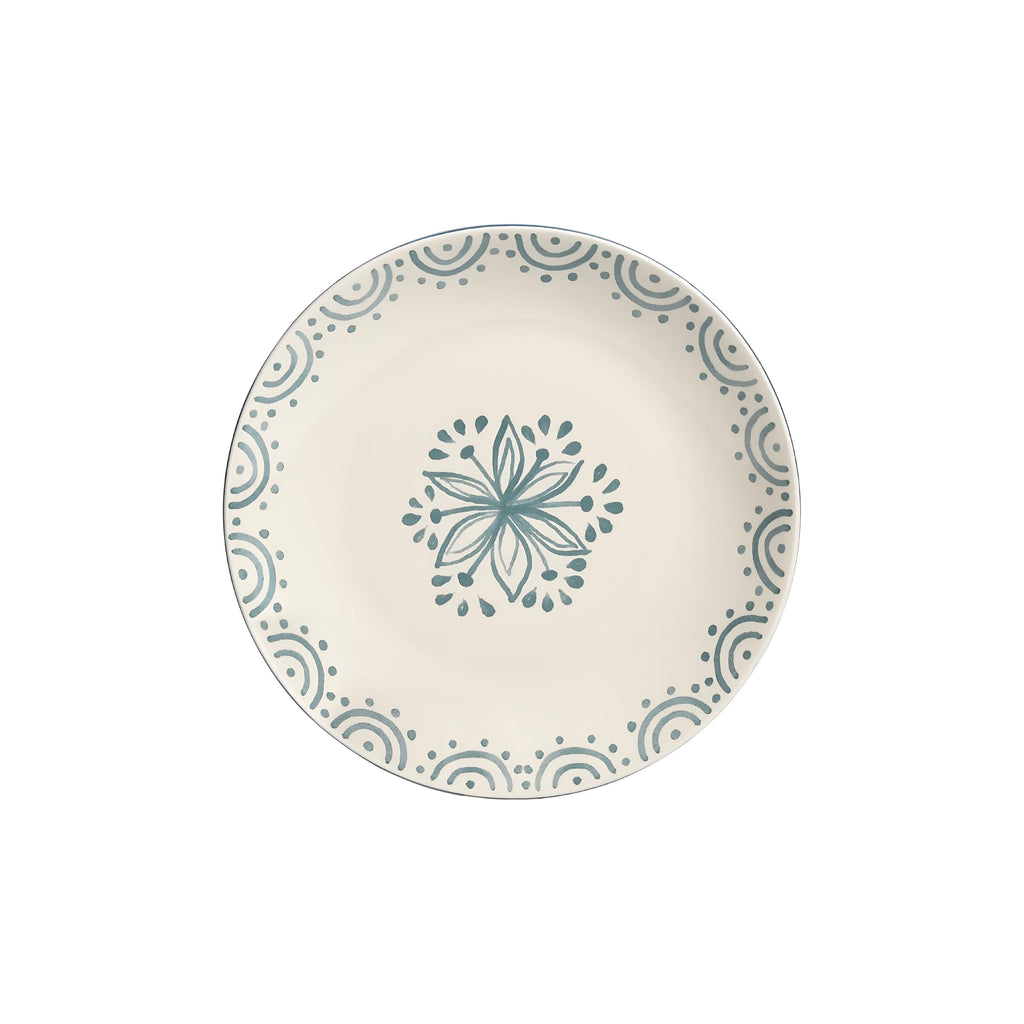 Sango Siterra Painter's Palette 16-Piece Stoneware Dinnerware Set - Service for 4, Ceramic Plates and Bowls Sets, Chip Resistant, Rustic Dishware, Microwave & Dishwasher Safe Kitchen Dishes
