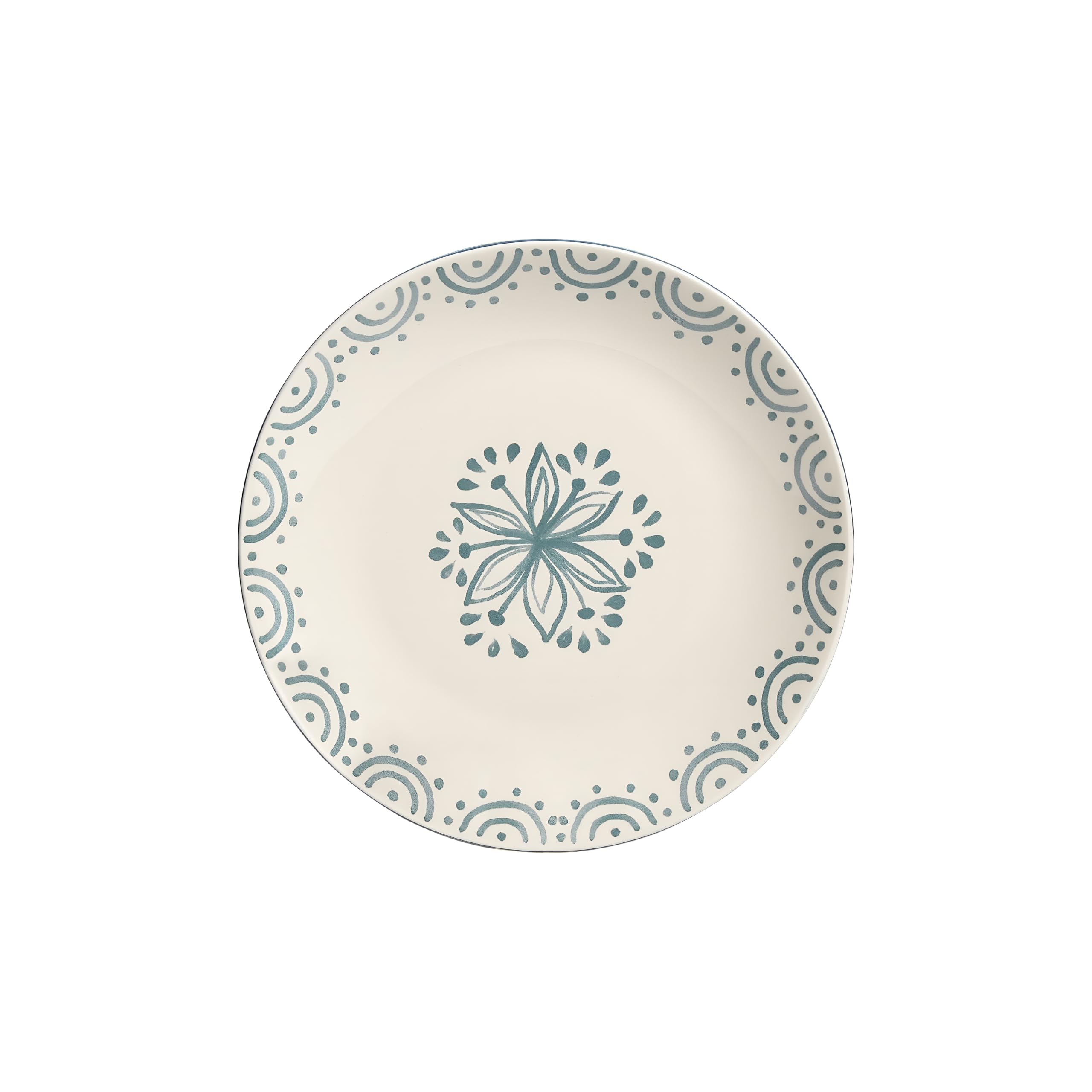 Sango Siterra Painter's Palette 16-Piece Stoneware Dinnerware Set - Service for 4, Ceramic Plates and Bowls Sets, Chip Resistant, Rustic Dishware, Microwave & Dishwasher Safe Kitchen Dishes
