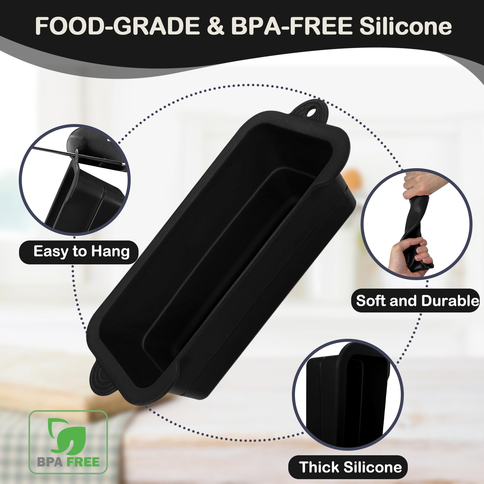 Silicone Grease Cup Liners for Blackstone 36 28 22 17 Inch Griddle, 2 Pack Reusable Grease Catcher Liner Grill Grease Tray Accessories for Blackstone