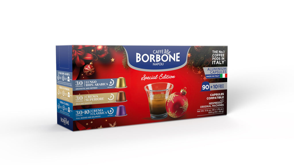 Caffè Borbone Espresso Intenso Aluminum Capsules Compatible with Nespresso Original Machines, Dark Roast, 100 Count