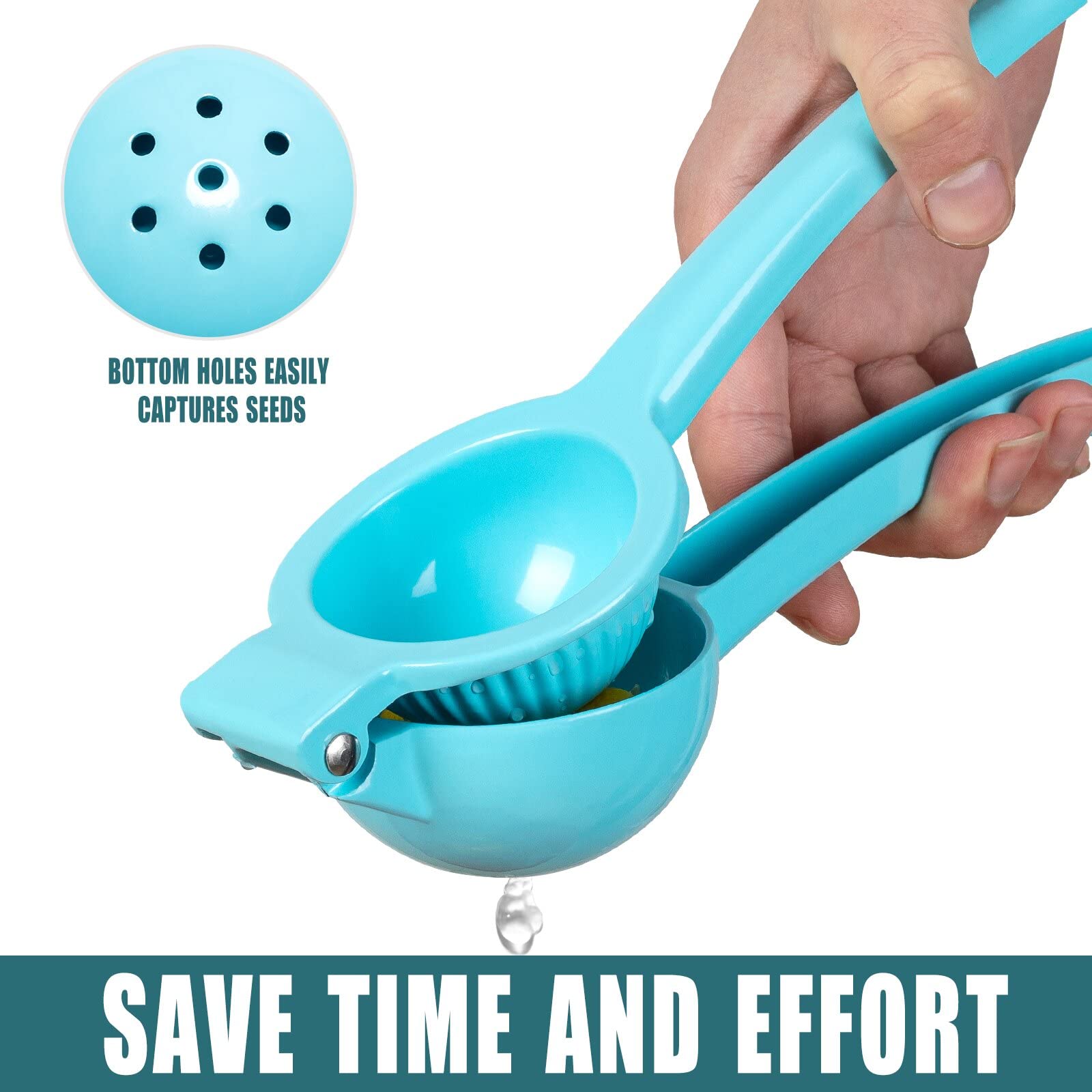 Manual Juicer Citrus Lemon Squeezer, Fruit Juicer Lime Press Metal, Professional Hand Juicer Kitchen Tool(Yellow）