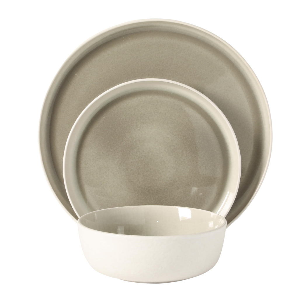 Gibson Elite Soho Lounge Square 16-Piece Dinnerware Set, Service for 4, Reactive Glaze Stoneware Plates and Bowls, Modern Dishes, Microwave & Dishwasher Safe – Red and Black