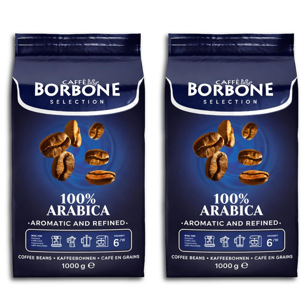 Caffè Borbone, Whole Bean Coffee Blend, 100% Arabica, Medium Roast, Roasted and Freshly Packaged in Italy, 2.2 Pound Bag (Pack of 2)