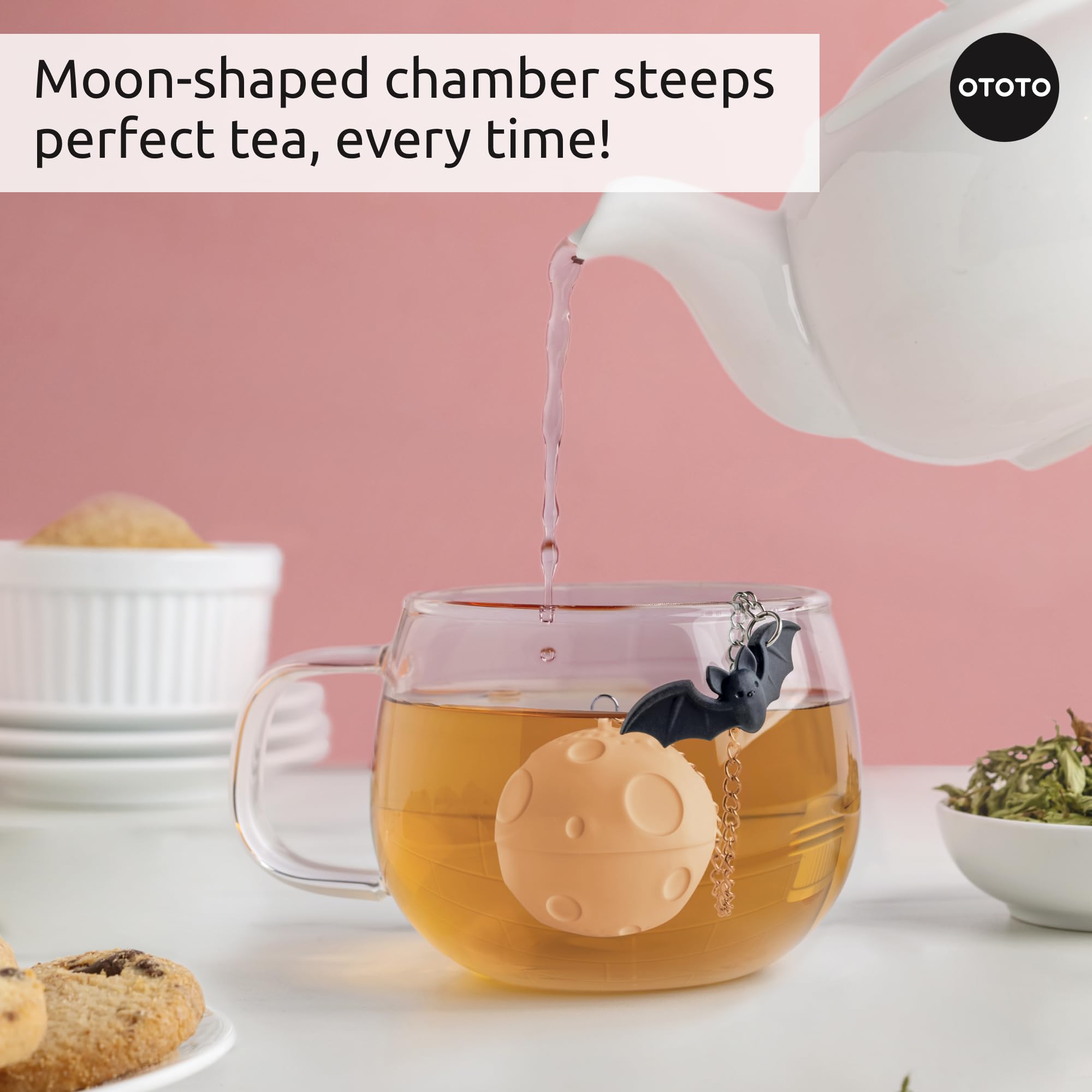Cute Tea Infuser by OTOTO - Loose Leaf Tea Steeper, Tea Accessories, Tea Diffusers, Tea Infuser for Loose Leaf Tea, Tea Strainers, Cute Gifts, Tea Gift Set, Kitchen Gifts, Cooking Gadgets