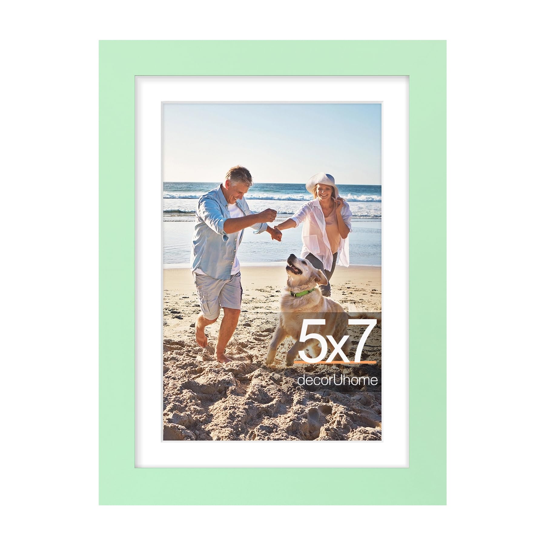 decorUhome 8x10 Picture Frame, Display Pictures 5x7 with Mat or 8x10 without Mat, Wall & Tabletop Display Photo Frame, Black, 1 Pack