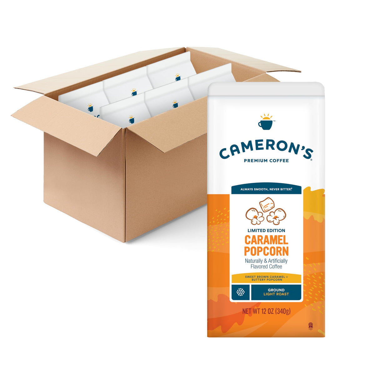 Cameron's Coffee Roasted Ground Coffee Bag, Dark Chocolate Mocha, Smooth Flavored Coffee, Sustainable, Small-batch Roasted, 28 Ounce (Pack of 1)