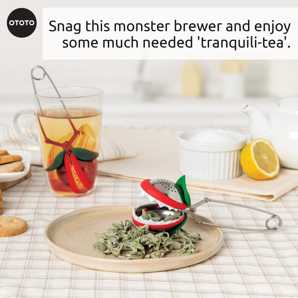 Cute Tea Infuser by OTOTO - Loose Leaf Tea Steeper, Tea Accessories, Tea Diffusers, Tea Infuser for Loose Leaf Tea, Tea Strainers, Cute Gifts, Tea Gift Set, Kitchen Gifts, Cooking Gadgets