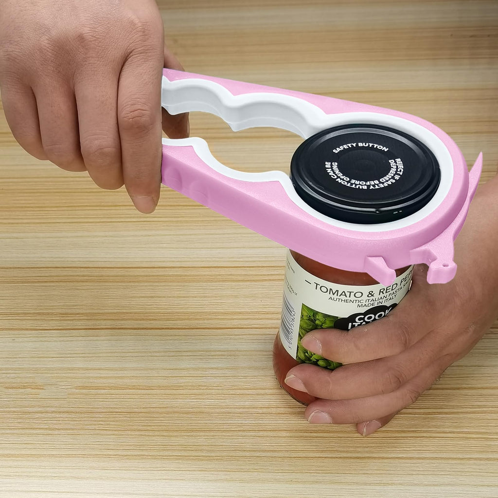 Otstar Jar Opener Bottle Opener and Can Opener for Weak hands, Seniors with Arthritis and Anyone with Low Strength, Mutil Jar Opener Get Lids Off Easily (Blue and Grey)
