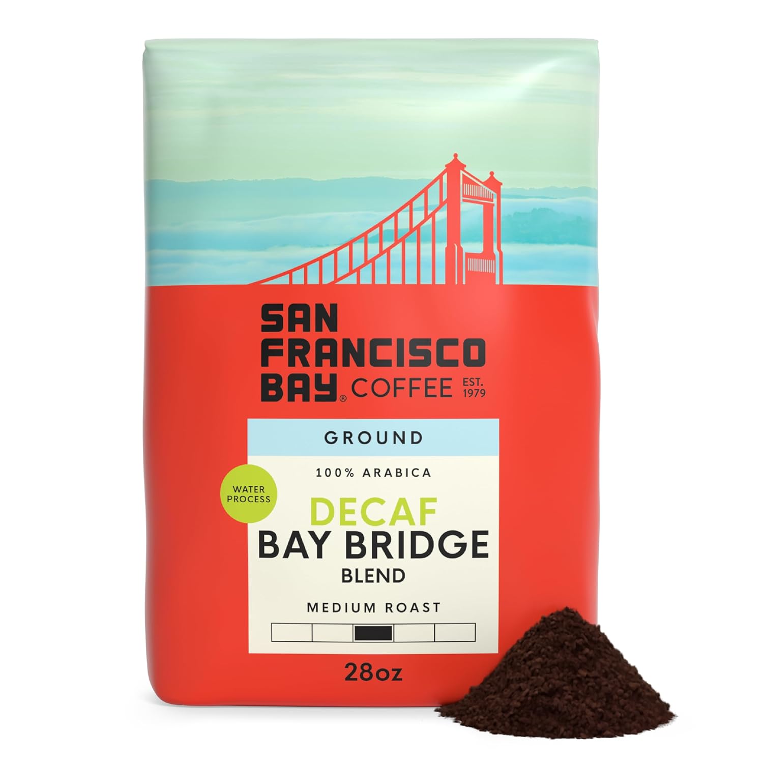 San Francisco Bay Ground Coffee, Bay Bridge Blend (28 oz Bag), Medium Roast Coffee