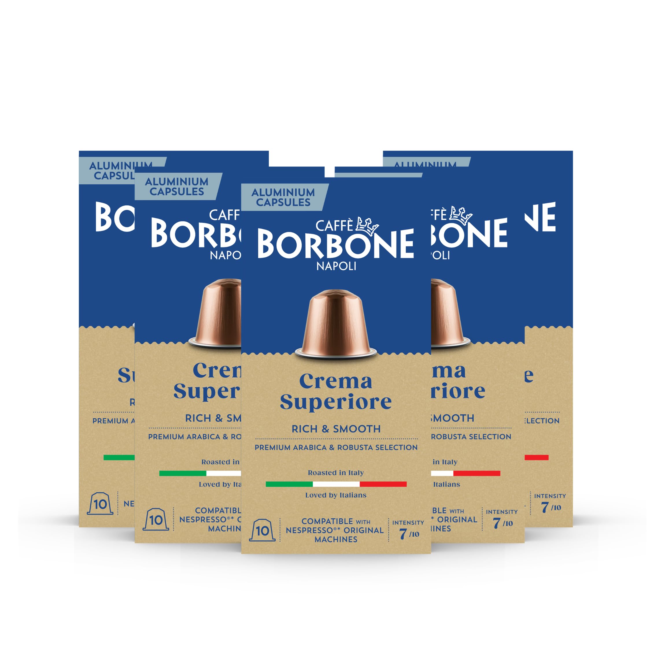 Caffè Borbone Espresso Intenso Aluminum Capsules Compatible with Nespresso Original Machines, Dark Roast, 100 Count