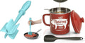 Aqua Meat Chopper and Red Bacon Grease Container