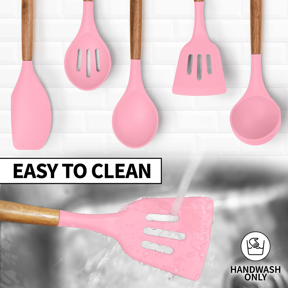 Zulay Kitchen 5 Piece Silicone Utensil Set