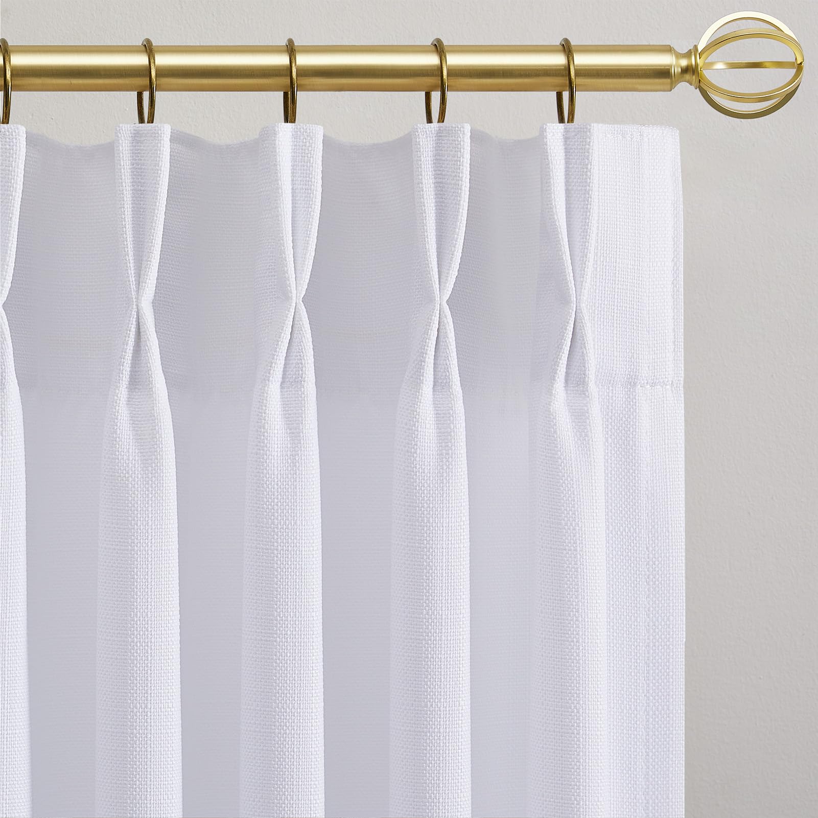 Pinch Pleated Linen Curtains 96 Inches Extra Long Olive Green Drapes, Thick Linen Light Filtering Memory Trained Pleat Curtain for Living Room and Bedroom Privacy 2 Panels Texture with Back Tab