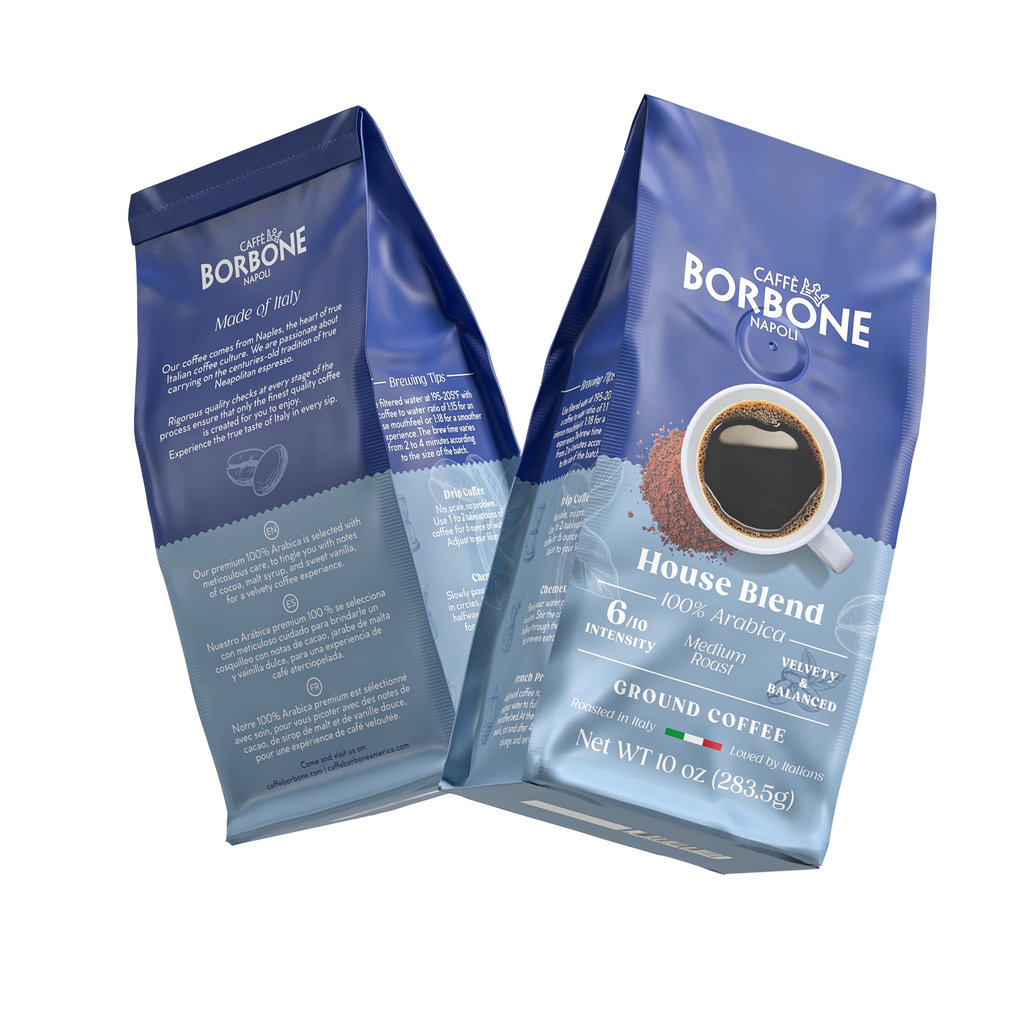 Caffè Borbone Ground Coffee, Crema Classica, Premium Coffee Blend, Full-Bodied, Balanced, Creamy and Smooth Taste, Made in Italy - 8.8 ounce (Pack of 4)
